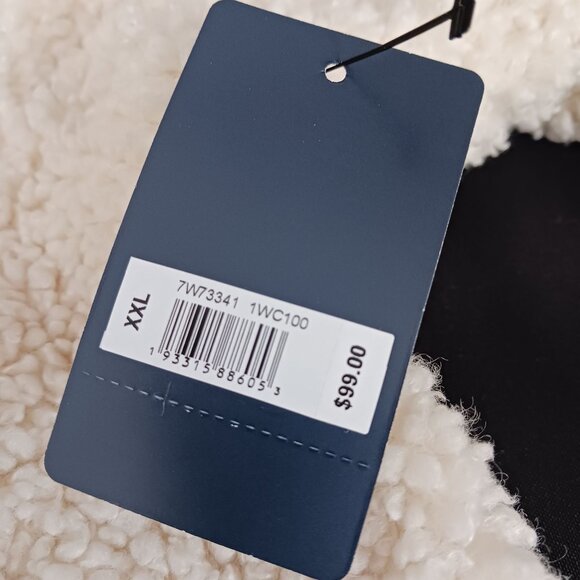 NEW Lucky Brand Hi-Pile Half‎ Zip Faux Shearling Pullover in Cream, Size 2XL - Picture 10 of 12